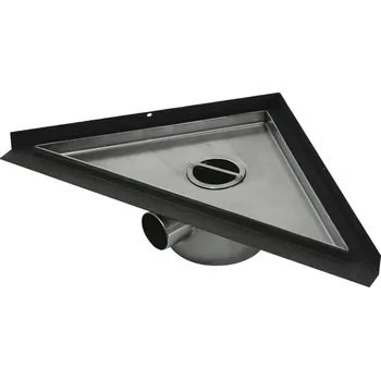 Odvodňovací žlab Sprchový žlab TRIANGEL 80 - DO ROHU s horizontální a vertikální přírubou