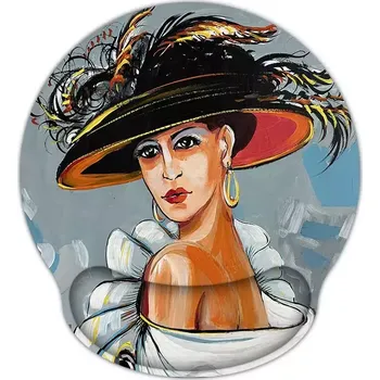 Podložka pod myš Huado ergonomická podložka pod myš Dáma s kloboukem