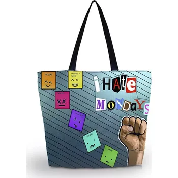 Plážová taška Huado nákupní a plážová taška - I hate mondays