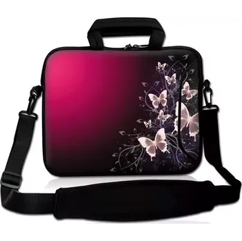 brašna na notebook Huado taška přes rameno 13.3" Motýlci v bordó