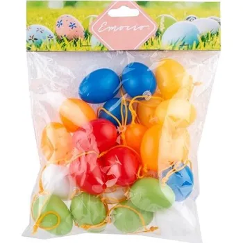Velikonoční dekorace Velikonoční vajíčka 24ks 40mm Venkovní mix v sáčku
