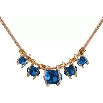Náhrdelník Elegantní choker náhrdelník Royal stones modrý