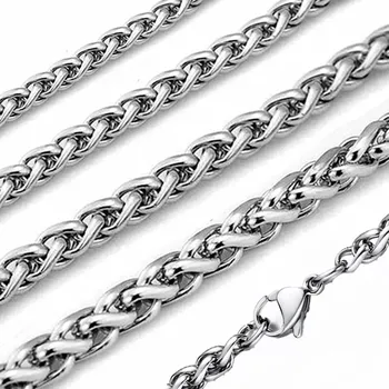 Náhrdelník Řetízek z chirurgické oceli Snake 2-8 mm / 40-90 cm Stříbrný - Průměr ø 3 mm, Délka 40 cm