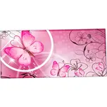XXL podložka pod myš HUADO Motýlek růžový