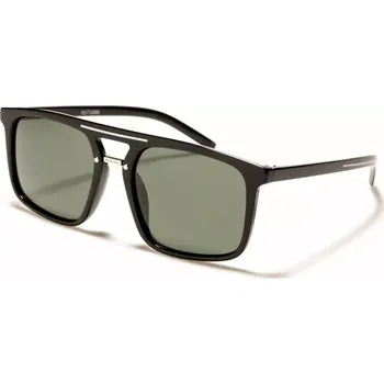 Sluneční brýle POLARIZED OVAL BROW sluneční brýle Černé-stříbrné