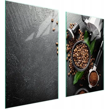 Obraz Skleněná ochranná deska na sporák 75x52 Káva