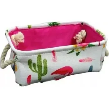 Úložný box Box na hračky Plameňáci kaktus S