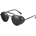 Oválné sluneční brýle Cyber Steampunk Černé- kouřové