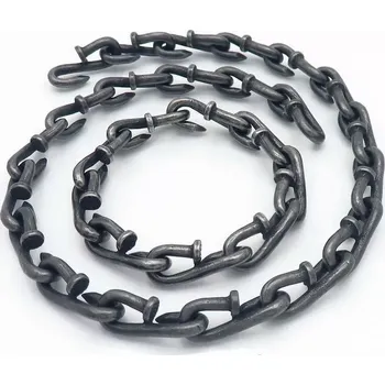 Souprava šperků Punková sada náhrdelník + náramek z ocelových Hřebíků gunmetal