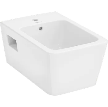 Hansgrohe EluPura Original Q - Závěsný bidet s otvorem a přepadem, HygieneEffect, bílá 62046450