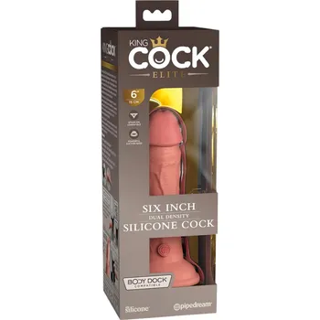 Dildo King Cock Elite 6 - přísavkový realistický dildo (15 cm) - přírodní