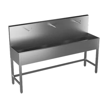 Sanela - Nerezový žlab na nohou, 1900 mm, 3 pece, termostat, 24 V DC