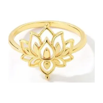 Prsten Prosperk Stříbrný prstýnek zlatý Lotos Velikost prstenů: 8 (EU: 57-58)