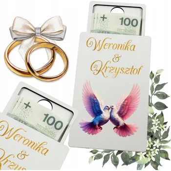 Svatební dekorace DÁREK SVATBA SVATEBNÍ HOSTINA OBÁLKA NA PENÍZE SVATEBNÍ UNIKÁT