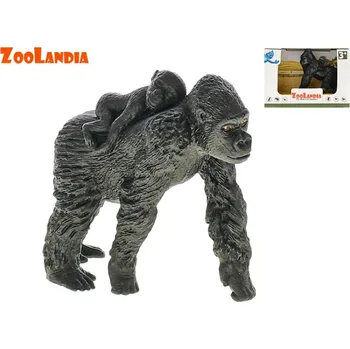 Figurka Zoolandia gorila samec/samice s mládětem 8,5-10,5cm
