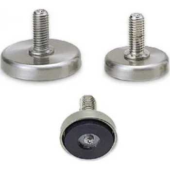 Nábytkové kování Nerezové stavěcí nohy s gumovou základňou MKRS-40M10