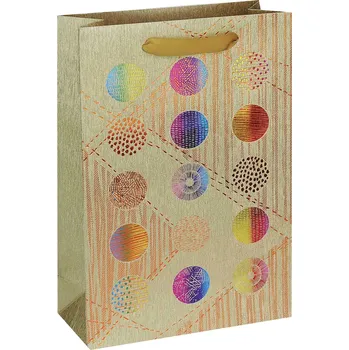 Dárková taška Taška dárková zlatý potisk, 18 x 23 x 9 cm