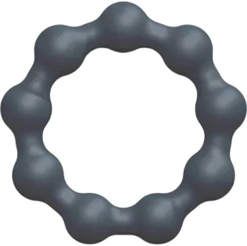 Dorcel Maximize - šedý silikonový kroužek na penis s kuličkami