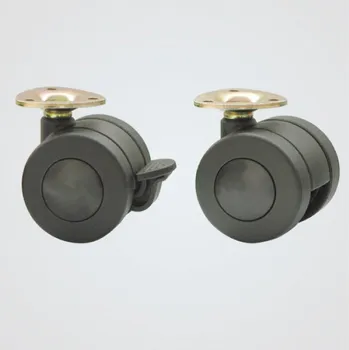 Nábytkové kování Dvojitá kolečka, s upevňovací deskou JP-50BKP