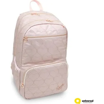 Školní batoh Školní batoh anatomický SMASH, růžová srdíčka, rozměry 48 x 40 x 18 cm