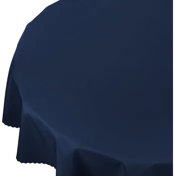 ubrus Obrus Zahradní Odolný Skvrnám Voděodolný Hladký Tmavě Modrý Kulatý prům. 80 cm