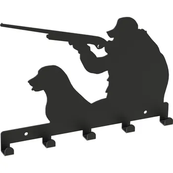 Věšák Šatní ramínko kovový Domer černý