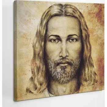 Obraz Foto-Obraz na plátně na rámu Sepia Portrét Pána Ježíše 40x40 cm