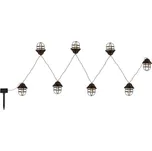 Globo 33059-8 solární svítidlo dekorativní, řetěz s 8 svítidlami 4,3m LED 8x0,06W 2700K, včetne baterie 1xAA 200mAh Ni-Mh, IP44, bronzová, průhledná