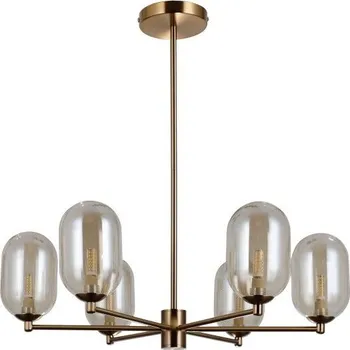 ITALUX PND-4215-6-HBR Perano závěsné svítidlo 6xG9 D620mm starožitná bronzová, jantarová
