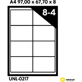 Speciální papír Samolepicí etikety A4 97 x 67.7 x 8, 100 listů