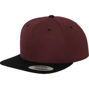 Kšiltovka Čepice kšiltovka Snapback, FLEXFIT Yupoong baseballová, černo-fialová