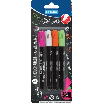Křídový popisovač STYLEX, 4 kusy