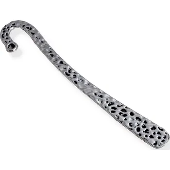 Kovová záložka do knihy reliéfní starostříbrná - 1 ks