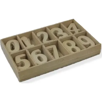 Dřevěné číslice v dřevěné krabičce