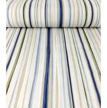 Loneta dekorační látka Dag pruhy modré | RTex