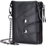 Bullcaptain kožená peněženka s řetízkem Thurid Černá