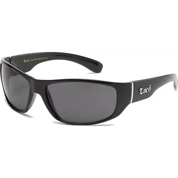Locs Pánské ovální sluneční brýle Černé
