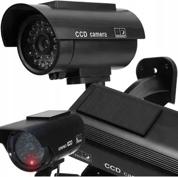 IP kamera VENKOVNÍ MAKETA KAMERY IR LED SOLÁRNÍ MONITORING NA ZEĎ S BLIKAJÍCÍ DIODOU