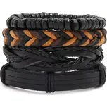 Sada čtyř pánských náramků Etno Lava