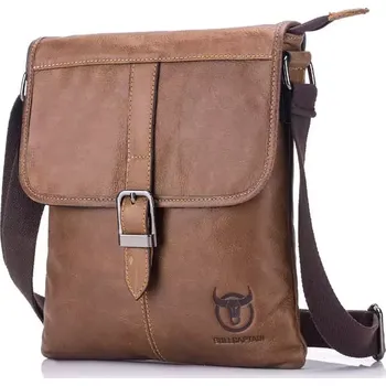 Bullcaptain pánská kožená messenger taška Odilon Hnědá