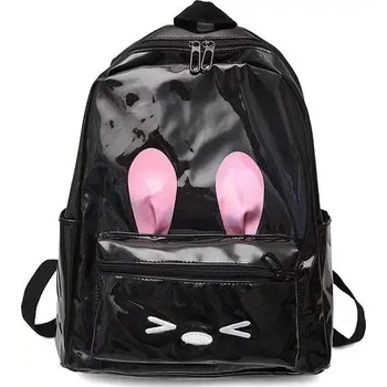 Dětský batoh Dívčí Holografický batůžek Králíček černý