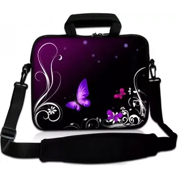 brašna na notebook Huado taška přes rameno 17.4" Purpuroví motýlci
