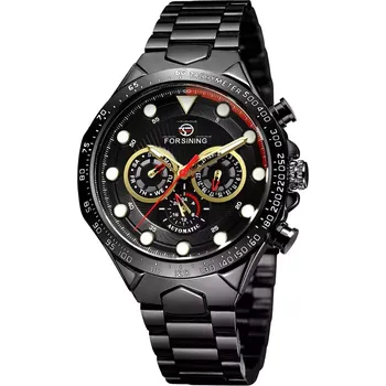 Hodinky FORSINING pánské automatické hodinky Manful M4T3 Černé