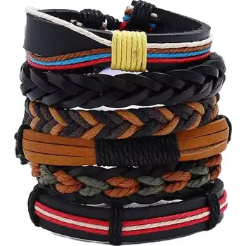 Náramek Sada 6 kusů pánských náramků Mixed Style