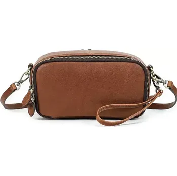 Kabelka Contacts® dámská kožená mini kabelka Solange Hnědá