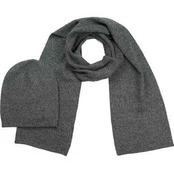 Čepice Dámský set čepice a nákrčník Autum spark Šedý