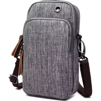 Ledvinka Canvasio Pouzdro na ruku a taška 2v1 Journal Šedá