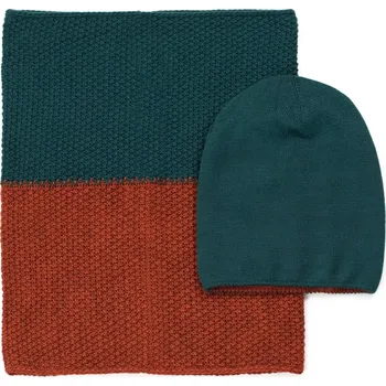 Čepice Artofpolo Dámský set čepice a šála Double zelená