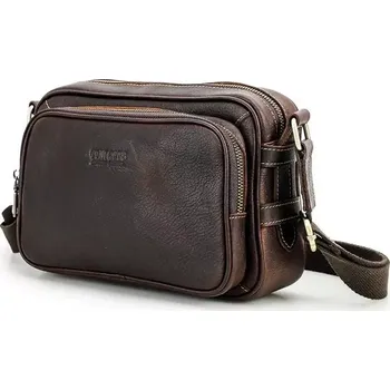 Contacts® pánská kožená brašna Bandor Hnědá 4L