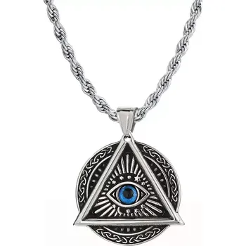 Přívěsek Přívěsek z chirurgické oceli Boží oko prozřetelnosti - Model včetně řetízku 3mm/ 60 cm